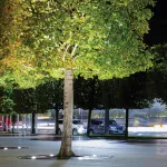 Lauko apvalus įleidžiamas LED grunto &scaron;viestuvas, 7W, 3000K, IP66, nerūdijantis plienas