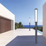 Lauko LED &Scaron;viestuvas Stulpas 2.2m, 17W 3000K, Grafitinis IP65