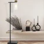 LED Pastatomas &Scaron;viestuvas Matinė Juoda &ndash; Antikvarinio Žalvario