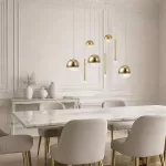 Linijinis pakabinamas LED &scaron;viestuvas 26W 3000K &ndash; aukso spalvos