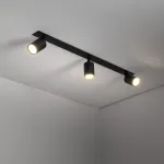 Įleidžiamas lubinis &scaron;viestuvas NEX 3xGU10, juodas