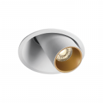 Įleidžiamas LED Ta&scaron;kinis &Scaron;viestuvas 9W 2700K, Smėlio Baltos Spalvos su Aukso Žiedu