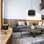 Pakabinamas &scaron;viestuvas, 38 cm, juodas su pintu akcentu