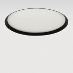 Įleidžiamas LED ta&scaron;kinis &scaron;viestuvas be rėmelio, smėlio juodas, 6 cm