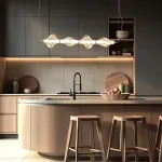 ELVA horizontalus pakabinamas LED &scaron;viestuvas 30 W, žalvario spalvos