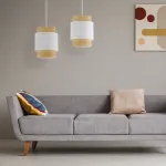 Pakabinamas &scaron;viestuvas, 20 cm, baltas su pintu akcentu