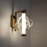 ELVA sieninis LED &scaron;viestuvas 8 W, žalvario spalvos