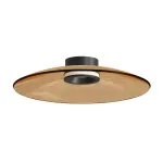 LED Lubinis &Scaron;viestuvas 30W 2700K, Matinis Juodas Aliuminis, Rusvas Stiklas