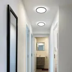 AQUA 30 cm LED lubinis &scaron;viestuvas, juodas, CCT