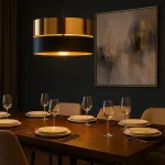HILTON pakabinamas &scaron;viestuvas 15 W, juodas ir auksinis