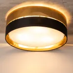 HILTON lubinis &scaron;viestuvas 45 cm, juodas ir aukso spalvos