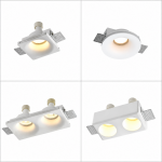 Užglaistomi &scaron;viestuvai LUXSONN, GU10, balti : I&scaron;matavimai - 130x50 mm