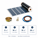 Anglies pluo&scaron;to &scaron;ildymo plėvelė HEATVIS, 80 W/m&sup2; (1 m) : I&scaron;matavimai - 20 m2