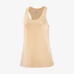 SALOMON mar&scaron;kinėliai be rankovių Agile Tank W almond cream/nude/heather - L
