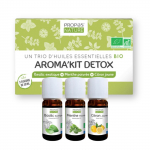 Eterinių aliejų rinkinys vir&scaron;kinimui ir detoksikacijai, AROMA’KIT DETOX (3 x 10 ml)