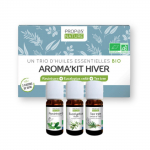 Eterinių aliejų rinkinys imunitetui ir per&scaron;alimui, AROMA’KIT HIVER (3 x 10 ml)