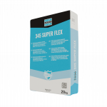 Cementiniai klijai 345 SUPER FLEX, pilki, 20 kg, (C2TE S2)