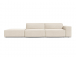 Jodie &mdash; Sofa - Light Grey (Liberty 18) / Black Plastic / Left