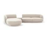 Miley &mdash; Sofa - Powder Pink (Baloo 2072) / Black Plastic / Left