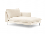 Vienna &mdash; &Scaron;ezlongas - Light Beige (Bluvel 22) / Gold Metal / Right