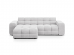 Kendal &mdash; kampinis sofos komplektas - Light Grey (Magic Velvet 2239) / Black Beech Wood / Left