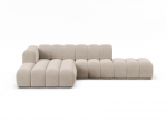 Lupine &mdash; kampinis sofos komplektas - Brick (Eden 10 Terra) / Black Plastic / Left