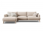 Naomi &mdash; kampinis sofos komplektas - Beige (Liberty 2) / Wood / Left