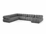 Bellis &mdash; Panoraminė sofa - Deep Petrol (Venus 2911) / Black Plastic / Left