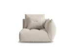 &bdquo;Bloom&ldquo; &mdash; modulinė sofa - Light Grey (Wind 84) / Black Plastic / Left
