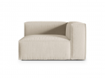 Nuria &mdash; Modulinė sofa - Ivory (Monet Nata) / Black Plastic / Right