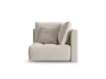 Bloom &mdash; modulinė sofa - Light Grey (Wind 84) / Black Plastic