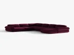 Ophelia &mdash; panoraminė sofa (370x289x84 cm) - Green (Salvador 8) / Left