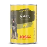 JosiDog Game in Sauce konservai &scaron;unims, žvėriena padaže, 415g