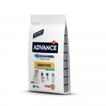 Advance Sensitive sterilized Sausas pa&scaron;aras sterilizuotoms suaugusioms katėms su la&scaron;i&scaron;a ir miežiais 1,5 kg