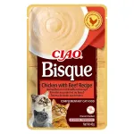CIAO Bisque tir&scaron;ta sriuba katėms su vi&scaron;tiena ir jautiena, 40 g.