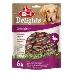 8in1 Delights spiralės skanėstai &scaron;unims, su antiena, 6 vnt, 113g