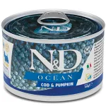 F02208 FARMINA N&D OCEAN - DOG Wet Cod&Pumpkin ADULT MINI 140 g (pak.6)