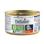 Exclusion Intestinal dietinis konservuotas pa&scaron;aras katėms su kiauliena ir ryžiais, 85 g