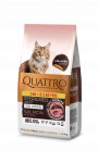 QUATTRO visavertis sausas pa&scaron;aras suaugusioms sterilizuotoms katėms su la&scaron;i&scaron;a (begrūdis), 1+0,5 kg