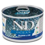 F02222 FARMINA N&D OCEAN - DOG Wet Salmon&Cod ADULT MINI 140 g (pak.6)