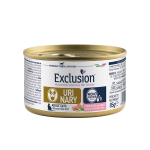Exclusion Urinary Diet konservuotas pa&scaron;aras katėms su kiauliena, žirniais, ryžiais 85 g