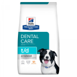 Hill&rsquo;s Prescription Diet Canine t/d Dental Care Sausas maistas &scaron;unims dantų ir burnos ertmės sveikatingumui (su vi&scaron;tiena) 10 kg