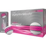 TaylorMade Golfo kamuoliukai &bdquo;Tour Response Stripe 2025&ldquo; &ndash; 12 vnt. pakuotė, rožinė