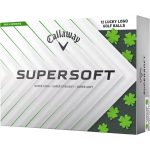 Callaway Supersoft 2025 Lucky Golfo kamuoliukai &ndash; 12 vnt. pakuotė, balta