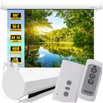 Elektrinis 100" projekcinis ekranas su nuotoliniu valdymu