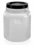 Plastikinis kvadratinis bakas su rankenomis, 30 l, baltas, F&R