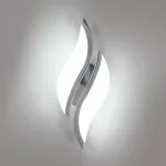 Sieninis &scaron;viestuvas LED, chromuotas, 12W, 6500K