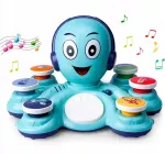 Interaktyvus muzikinis būgnas a&scaron;tuonkojis, mėlynas