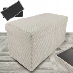Pufas su laikymo vieta, veliūrinis, taupe/beige, LAMP DUO
