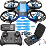 Mini dronas vaikams 4D-V8 su LED ap&scaron;vietimu, patvarus, mokymuisi